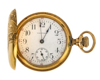 14k Waltham Hunter Case Pocket Watch