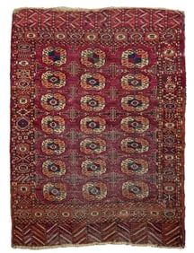 Early 20th c Tekke Tekke Area Rug