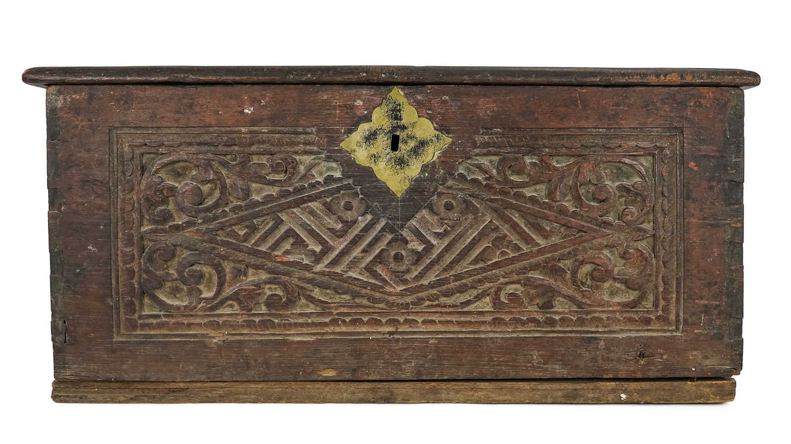 17th c Walnut Carved Bible Box (1 of 9)