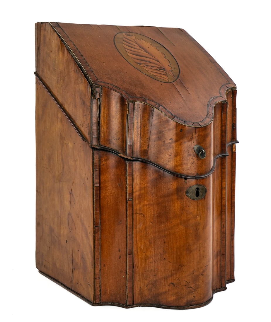 Early 19th c English Mahogany Knife Box (1 of 9)