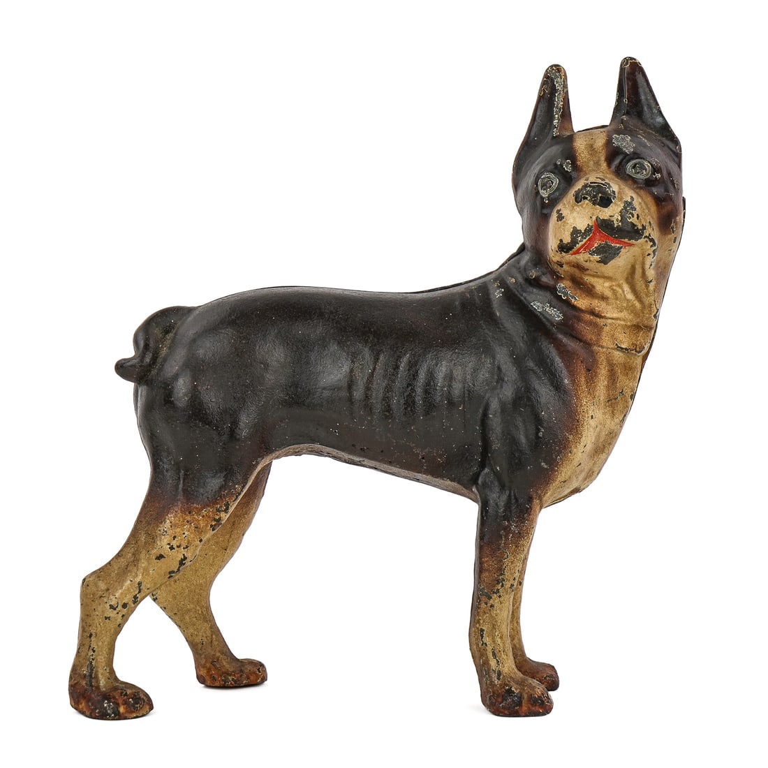 Early 20th c Boston Terrier Cast Iron Doorstop (1 of 6)