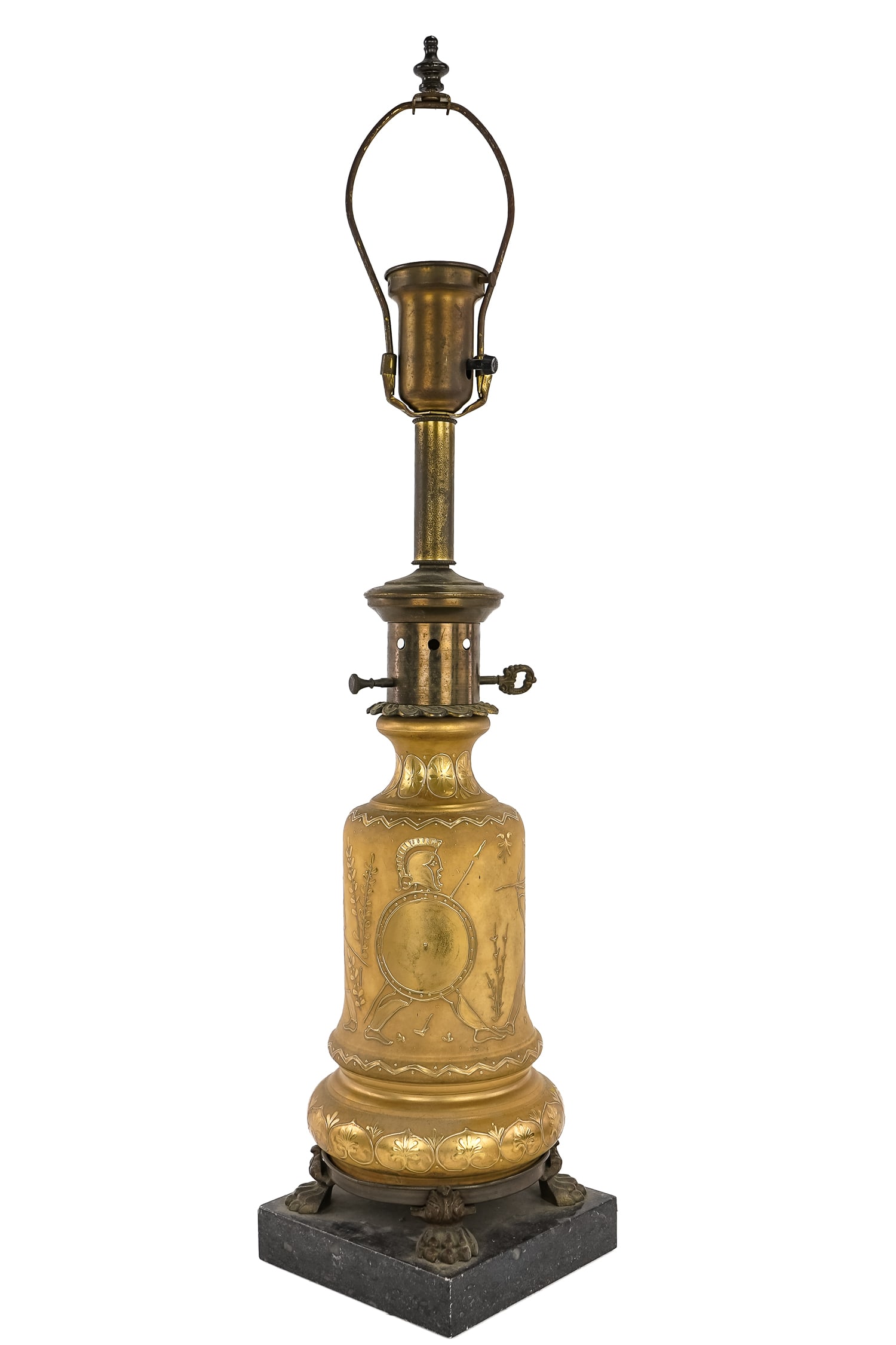 Gold Gilt Porcelain Warrior Table Lamp (1 of 7)