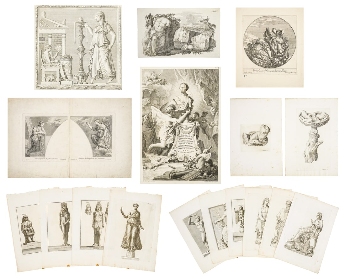 Lot of Prints of Classical Sculpture and Architecture (1 of 9)