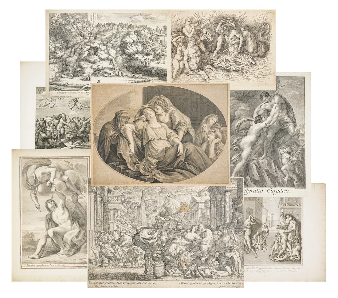 Lot of 17th/18th c Italian School Prints of Mythological Themes (1 of 9)