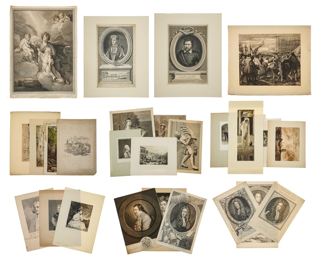 Large Group of 18th c English School Prints (1 of 14)