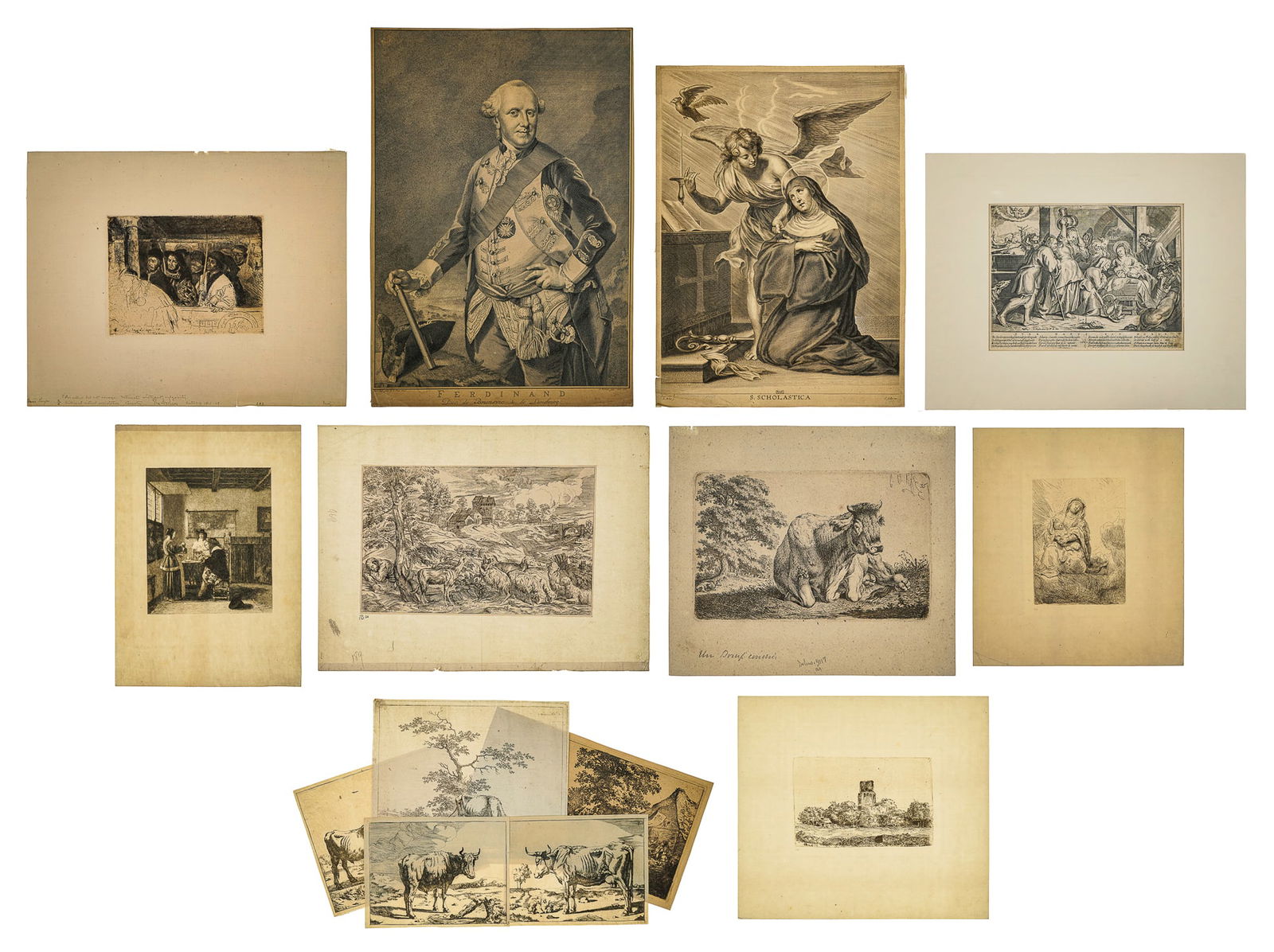 Group of 17th/18th c Dutch/Flemish School Engravings (1 of 12)