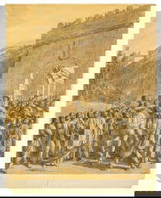 Luigi Ademollo (IT 1764-1849) St Ambrogio Meets Tirrano Massimo