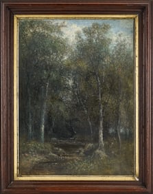 late 19th c American School Lanscape signed AW Kid