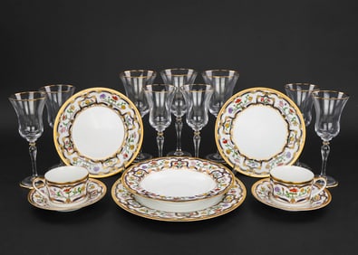 Christian Dior Porcelain Dinnerware and Stemware
