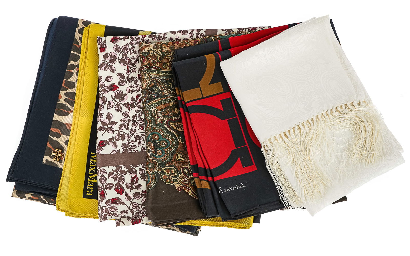 6 Designer Silk Scarves (1 of 10)