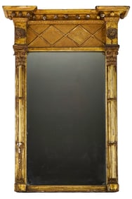 19th c Classical Mirror with Lions
