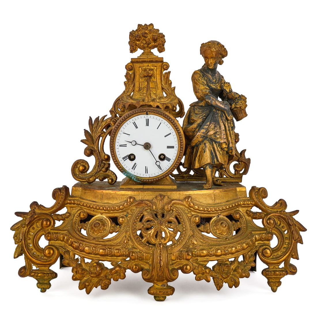 French P H Mourey Figural Mantle Clock (1 of 6)