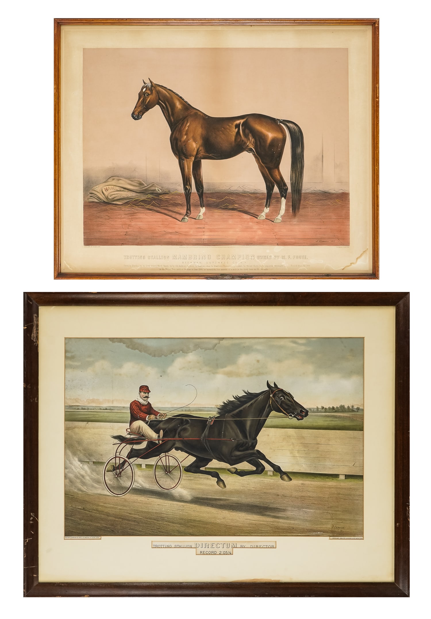 Two Currier and Ives Trotting Lithographs (1 of 7)