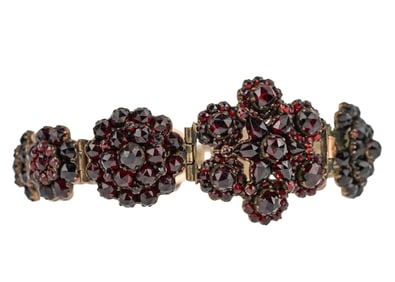 Victorian Sterling & Garnet Bracelet
