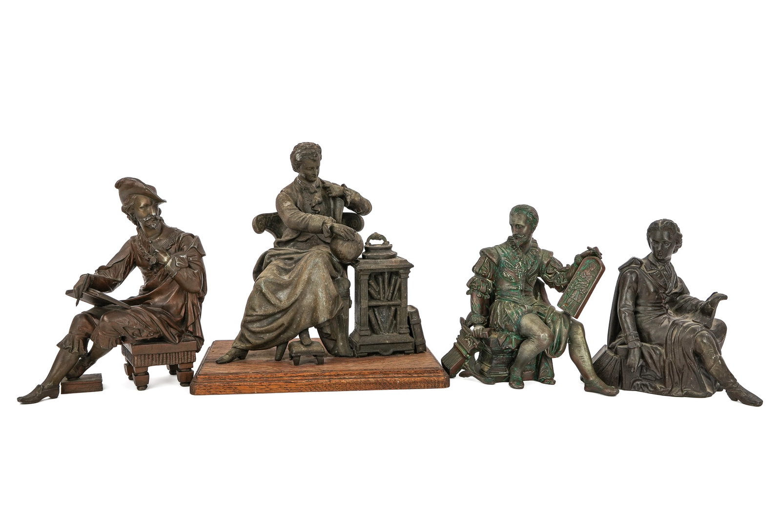 Four Cast Metal Clock Figures (1 of 5)