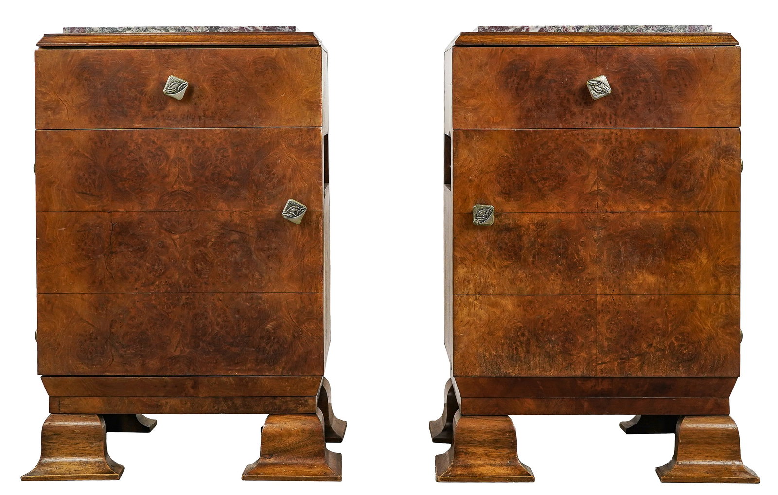 Pair of Circa 1930 Marble top deco side tables (1 of 7)
