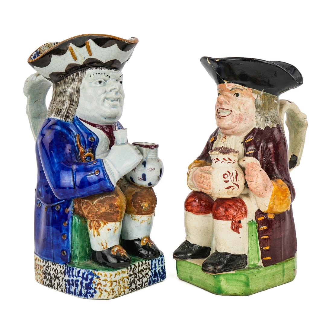 Two Staffordshire Pottery Figural Toby Jugs (1 of 7)