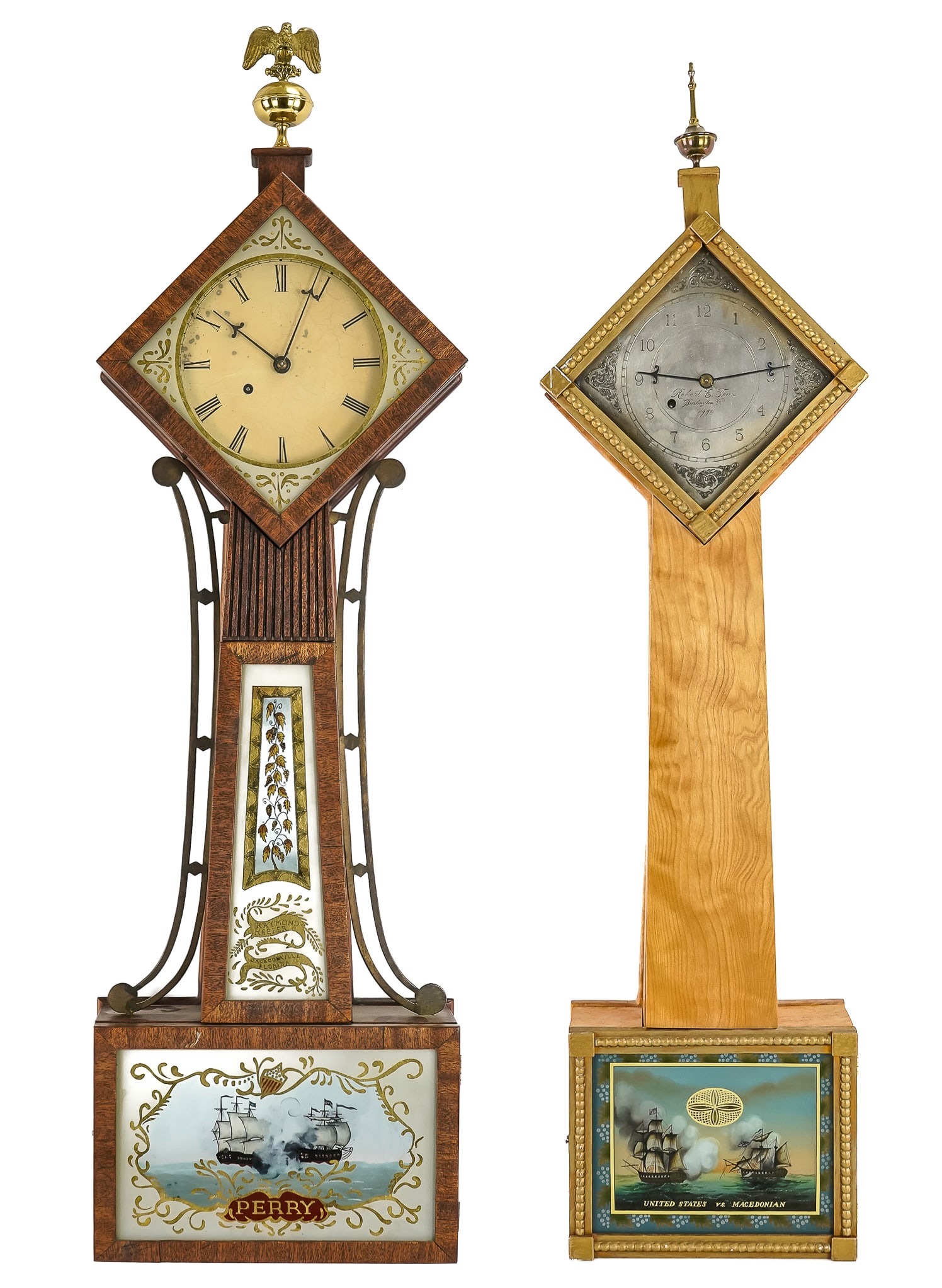 Two Custom Built Diamond Head Banjo Clocks (1 of 8)