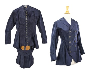 Victorian Purple Satin Jacket & overcoat