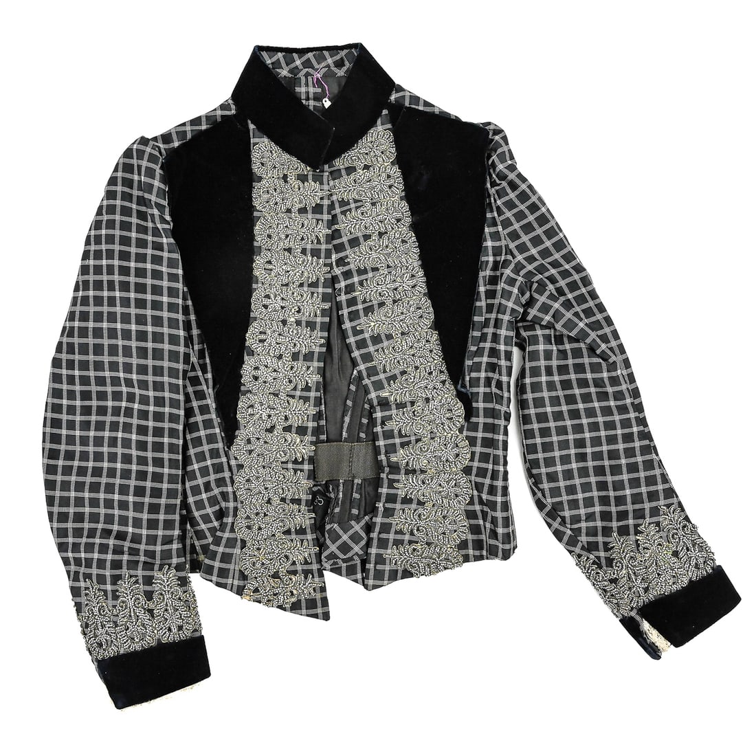 Victorian Beaded Plaid Jacket (1 of 4)