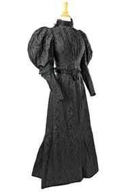 Ca. 1895 2 Piece Victorian Black Dress