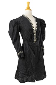 Ca. 1890s Victorian Black Silk Jacket