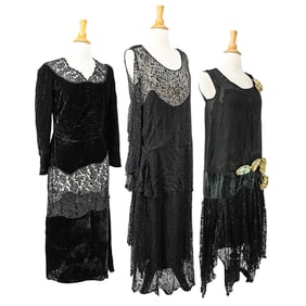 3 Ca. 1920's Evening Dresses