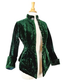 Victorian Green Velvet Jacket