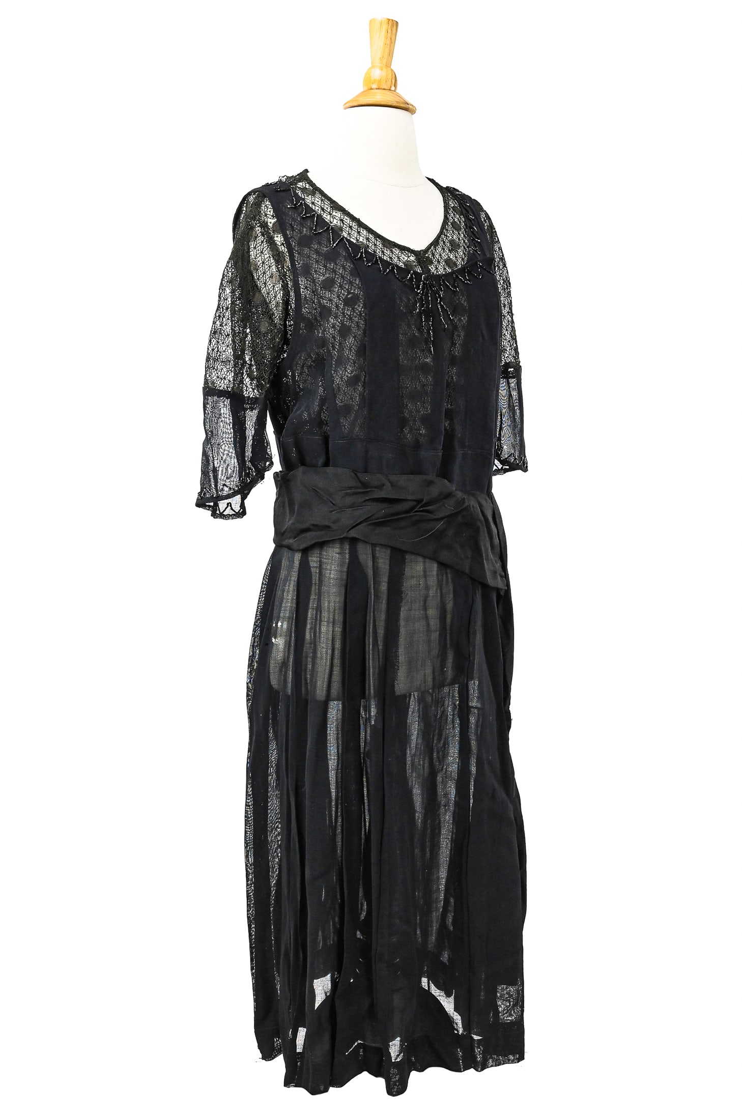Ca. 1920's Black Evening Dress (1 of 3)