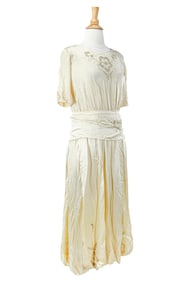 Ca. 1920's Ecru Dress