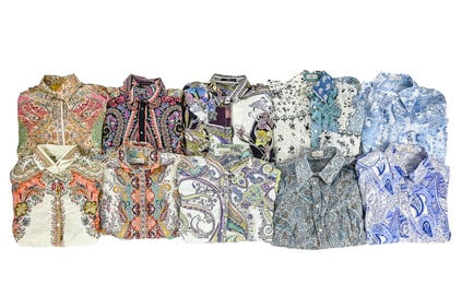 Etro Button-Down Shirt Lot – 10 Pieces, Mixed Fabrics & Sizes