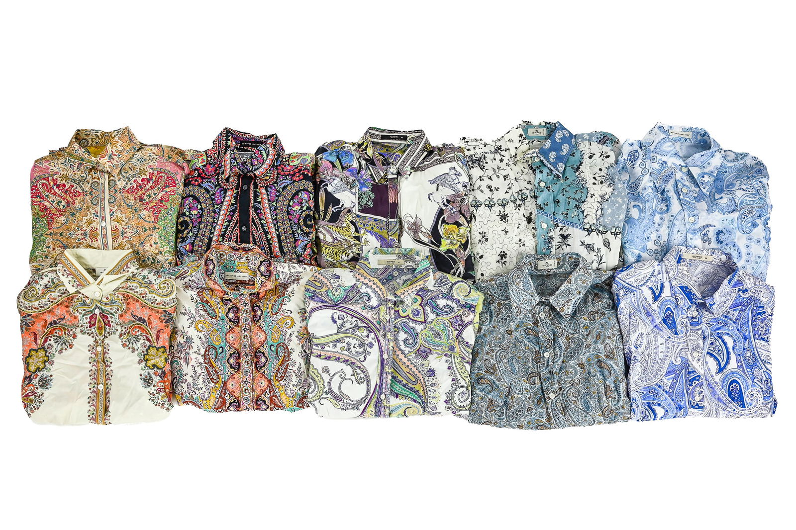 Etro Button-Down Shirt Lot – 10 Pieces, Mixed Fabrics & Sizes (1 of 11)