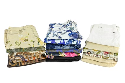 Etro Designer Patterned Jeans & Pants Lot – 19 Pairs