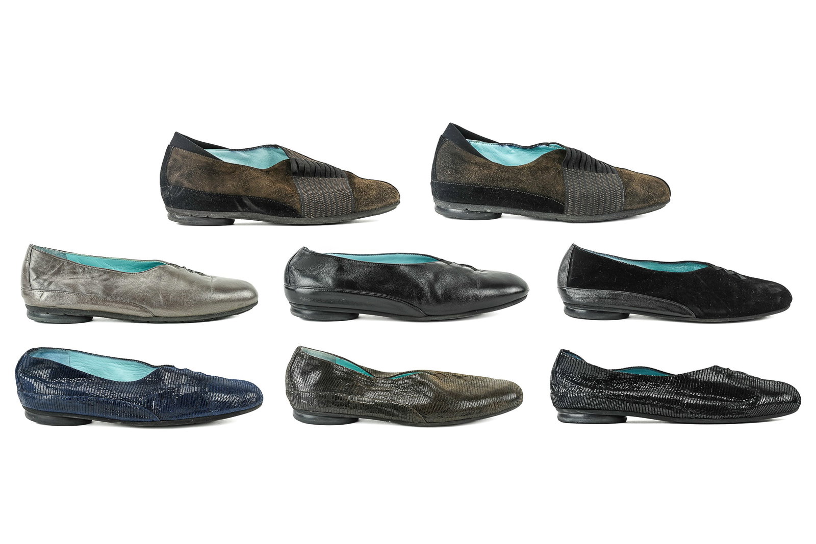 8 Pairs of Thierry Rabotin Flats: 8 Pairs of Thierry Rabotin slip-on flats. Sizes ranging from 36 1/2 - 37.