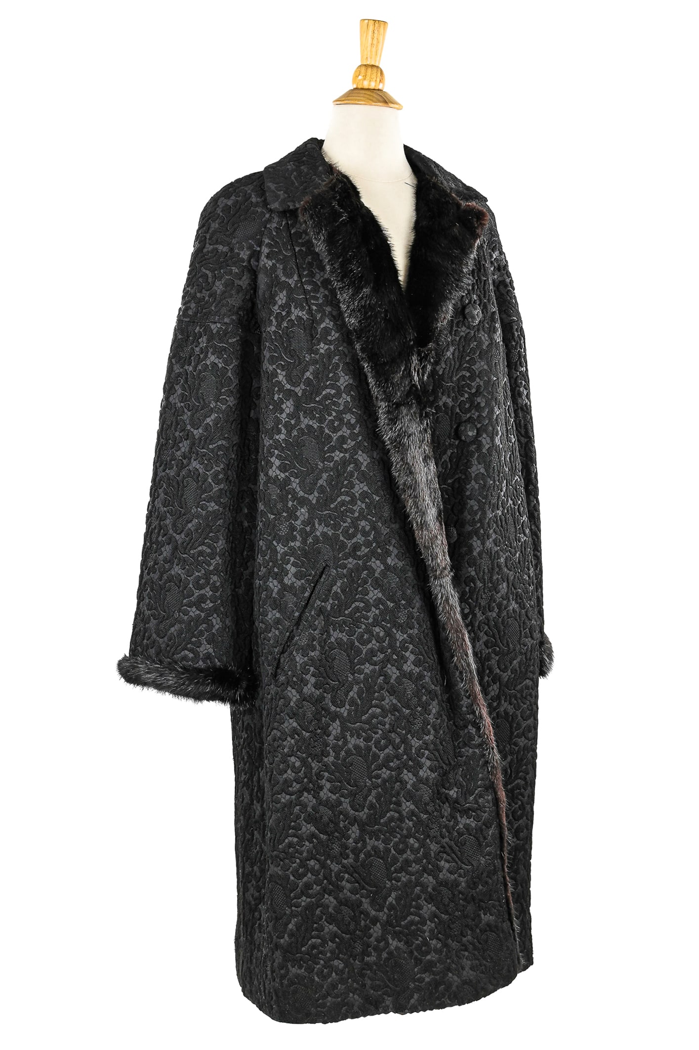Vintage Embroidered & Mink Lined Coat (1 of 4)
