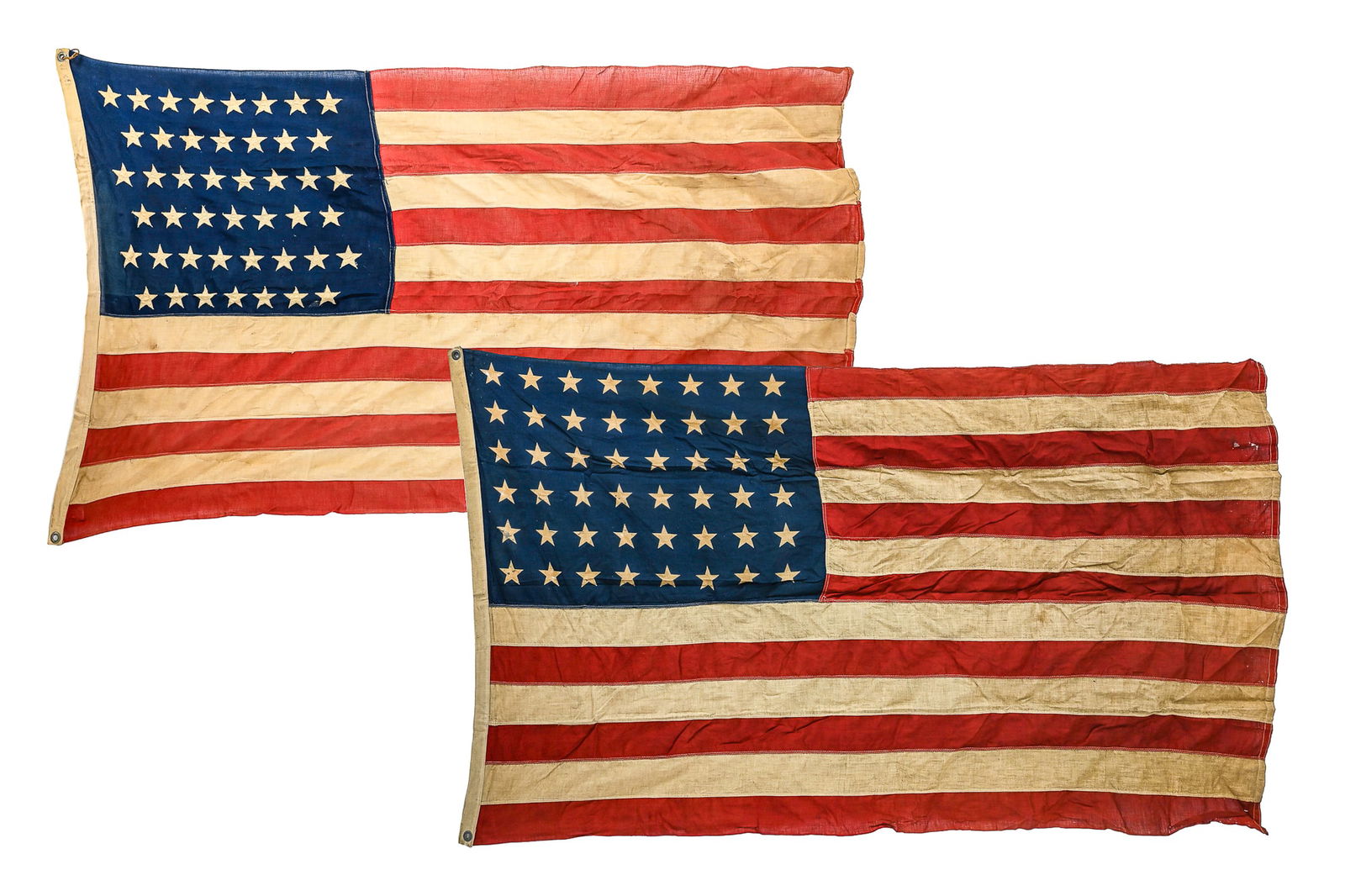 Two Early American Flags: 45-Star & 48-Star (1 of 5)