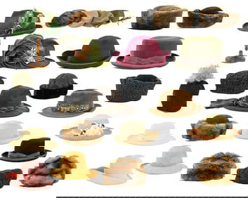 Group of 25 Hats – Fur, Wool Felt & Designer Styles