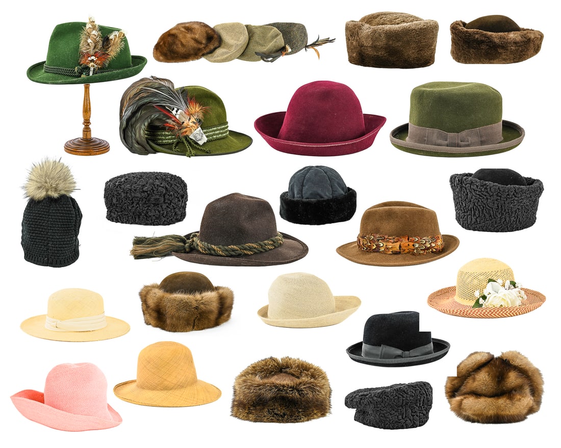 Group of 25 Hats – Fur, Wool Felt & Designer Styles (1 of 20)