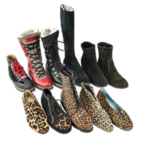 8 Pairs of Designer Boots & Shoes, Sizes 38–39
