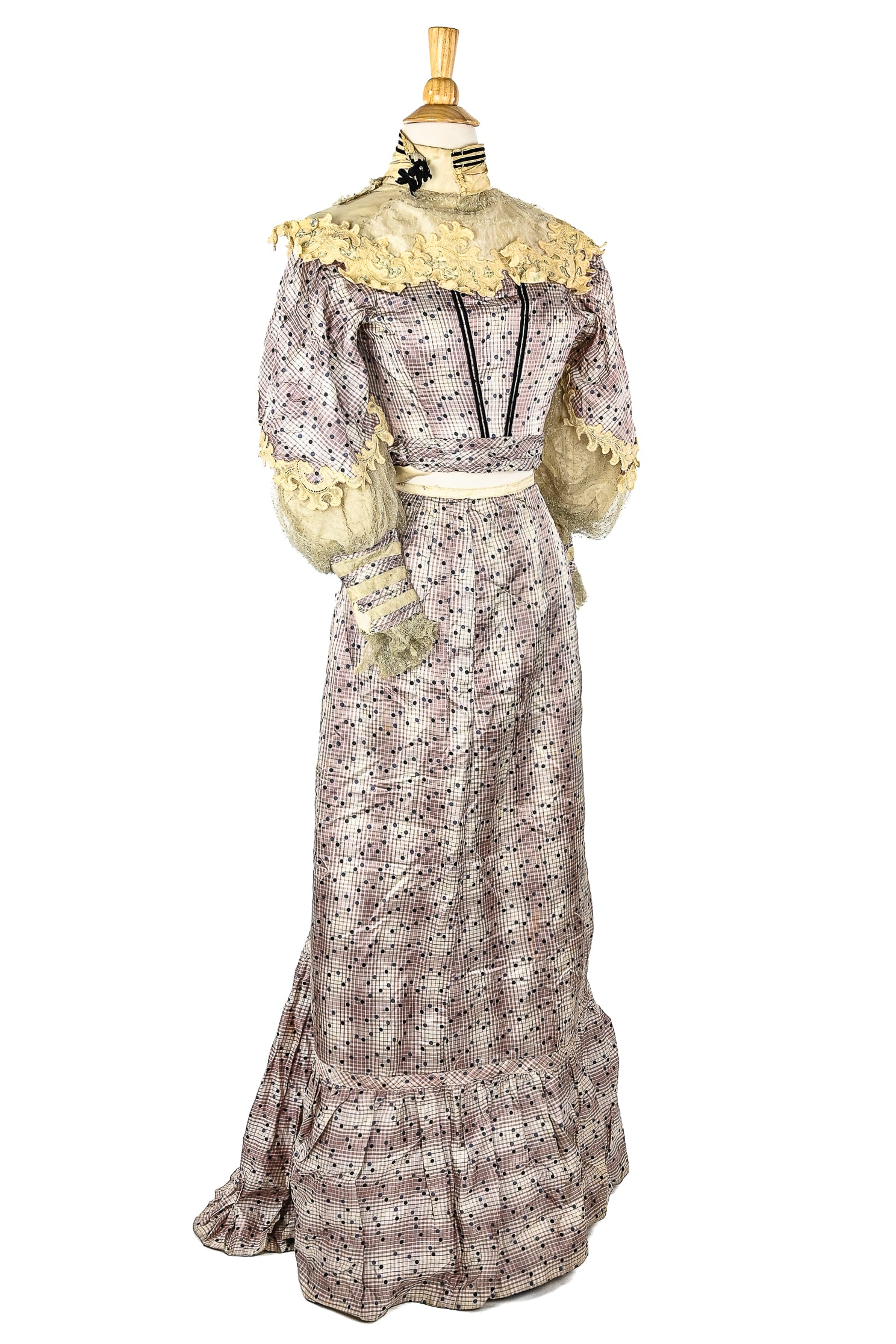 Ca. 1860 2 Part Silk Dress (1 of 4)