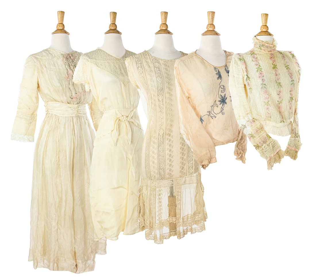5 Late Victorian White Tops, Summer Dresses (1 of 17)