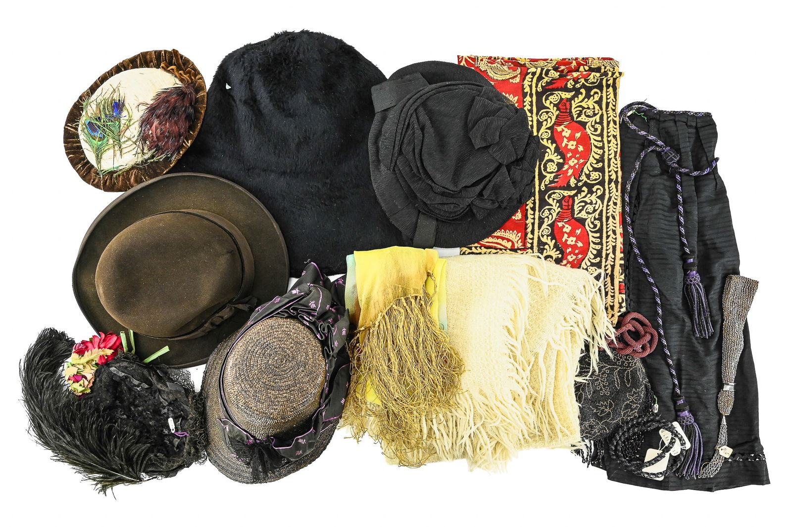 19th- Early 20th c Women's Hats, Accessories (1 of 4)
