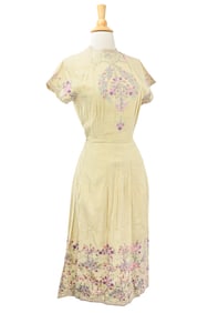 20th c Hand Woven Indian Cotton Dress