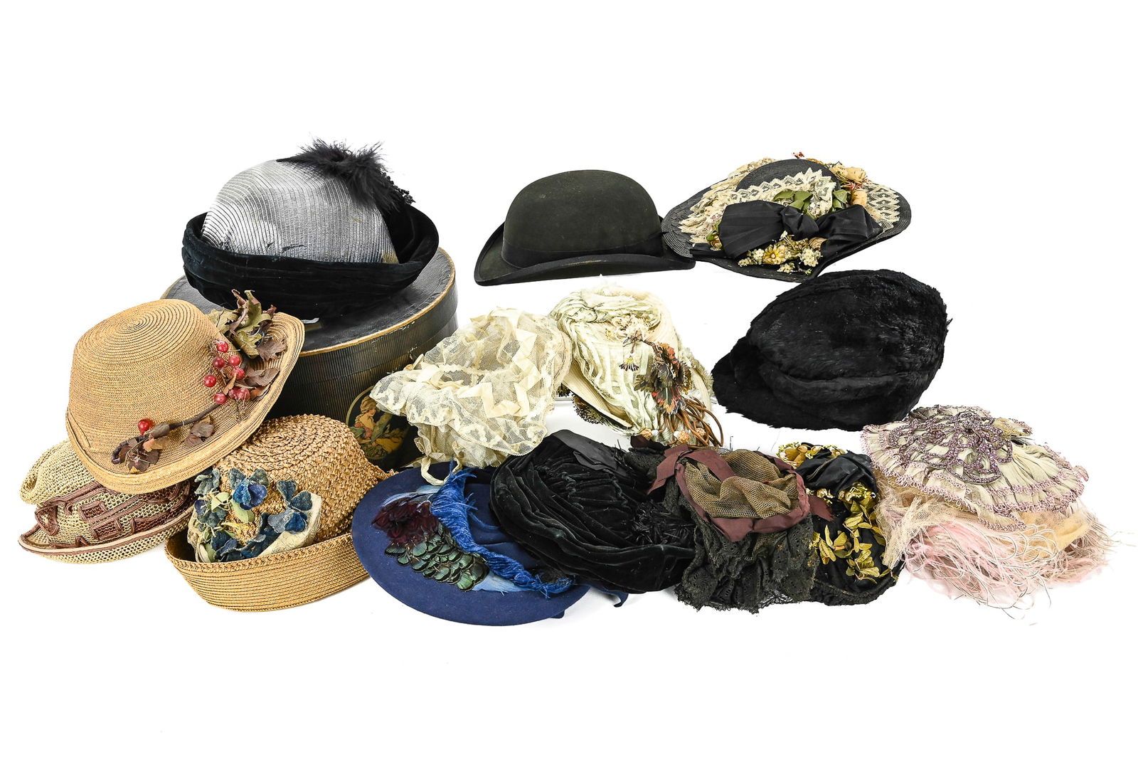 19th- Early 20th c Vintage Women's Hats (1 of 14)