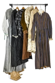 9 19th c Women's Dresses