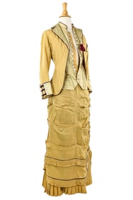 Decorative Tan Victorian Outfit.