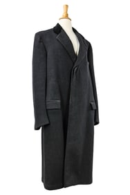 Victorian Men's Black Full Length Coat