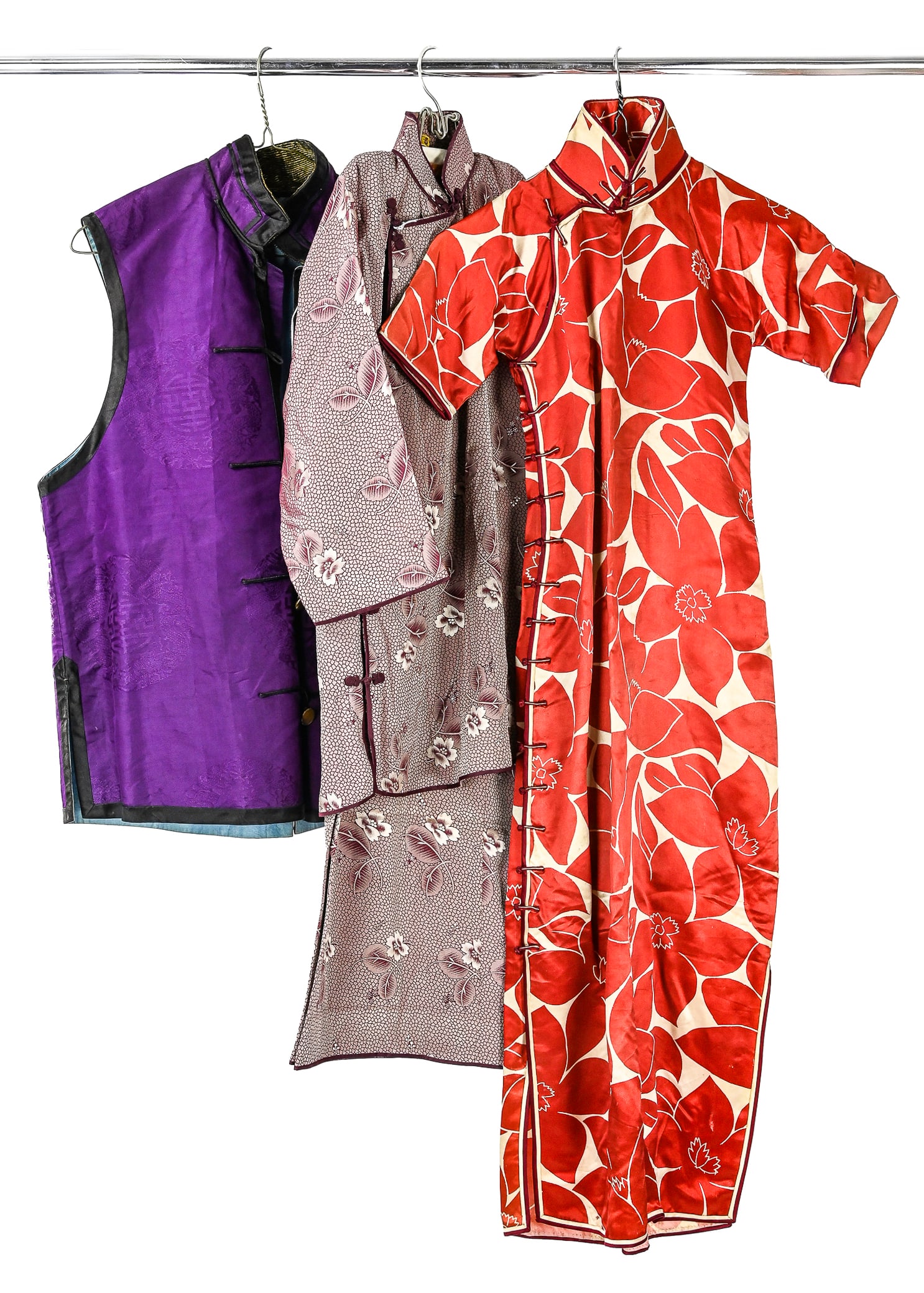 3 Chinese Silk Pieces (1 of 7)