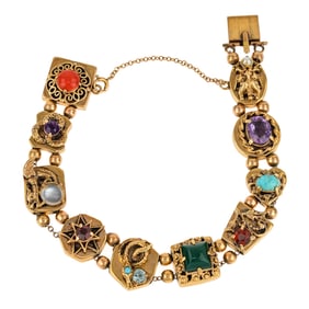 14k Vintage Charm Bracelet