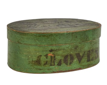 Shaker Cloves Box in Green Paint